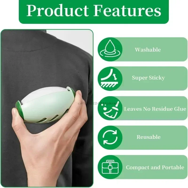 Reusable Lint Roller High-Quality Washable & Portable Strong Adhesive for Pet Hair and Dust Removal Clothes Furniture Travel - Image 2