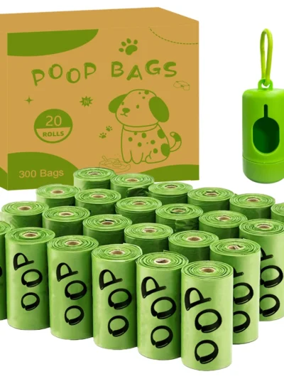 Certified Compostable Dog Waste Bags 100% Leak-Proof, Biodegradable Eco-Friendly Pet Waste Bags Made from Corn Starch