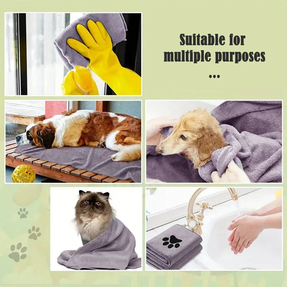 35*75cm/50*100cm Highly Absorbent Dog Towels Breathable Microfiber Pet Grooming Towel Fast-Drying Super Soft Pet Cloth - Image 3