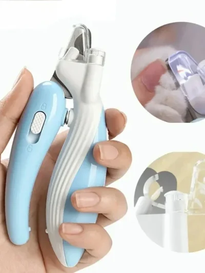 Safe Pet Nail Clippers with LED Light,Professional Claw Grooming Scissors Trimmer for Dogs Cats Rabbits,Stainless Steel Portable