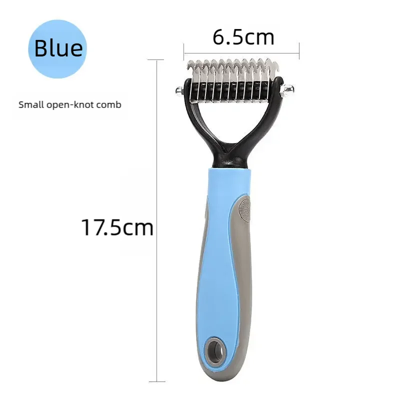 Pet Deshedding Brush Double Sided Pet Grooming Tool for Shedding and Dematting - Stainless Steel Dog Comb with Effective Results - Image 8