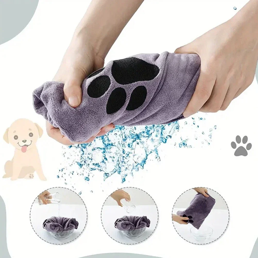 35*75cm/50*100cm Highly Absorbent Dog Towels Breathable Microfiber Pet Grooming Towel Fast-Drying Super Soft Pet Cloth - Image 2