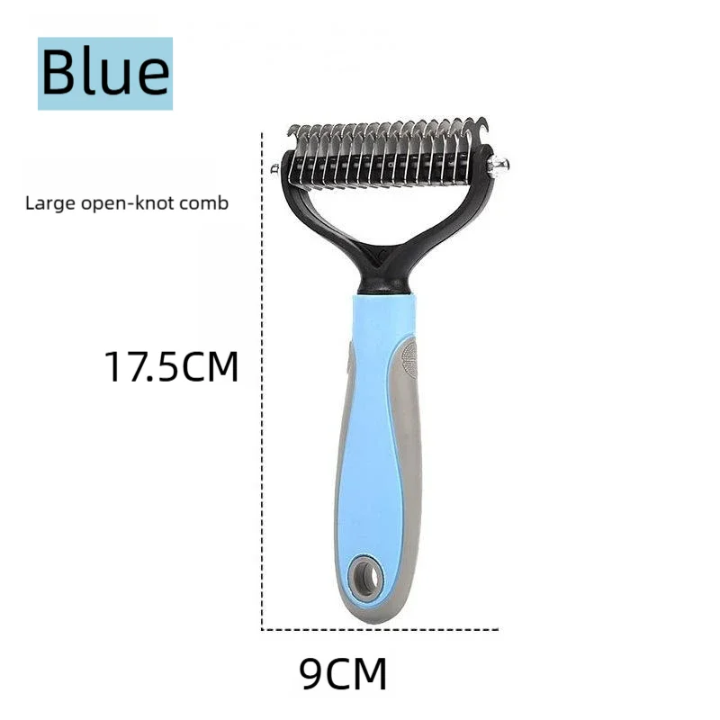 Pet Deshedding Brush Double Sided Pet Grooming Tool for Shedding and Dematting - Stainless Steel Dog Comb with Effective Results - Image 6